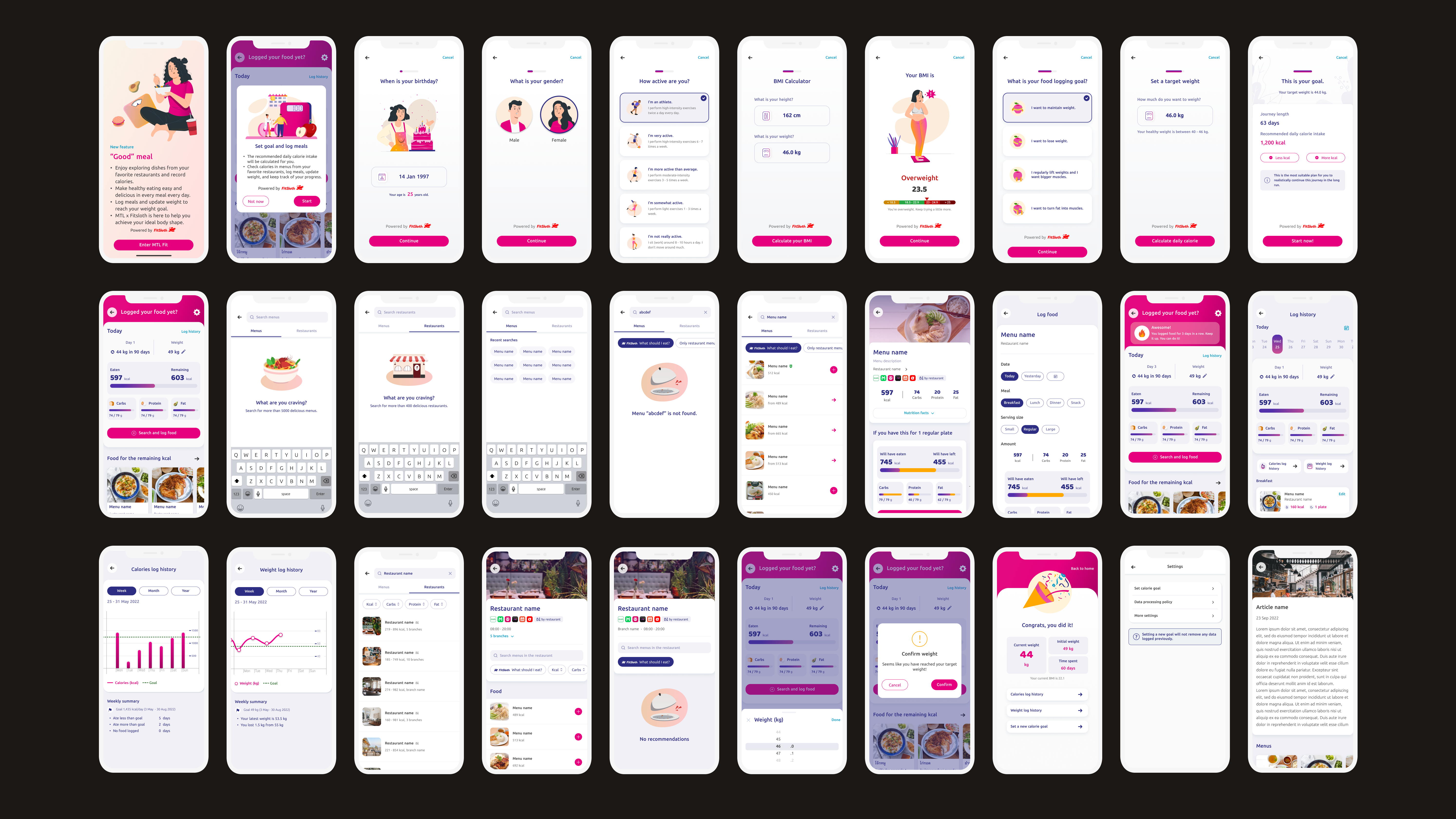 MTL Fit — screen 1